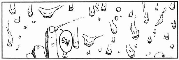 La seconda vignetta di pagina 19 ci mostra il punto di vista di Yuki.